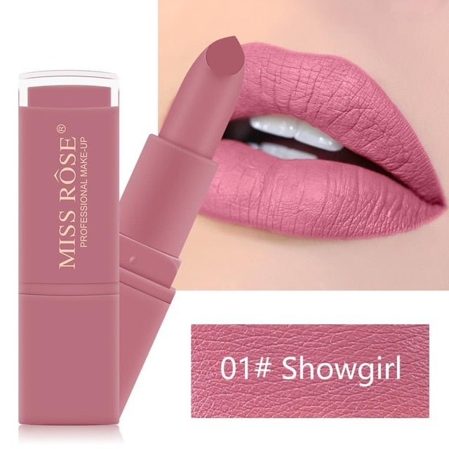 Miss Rose Matte Waterproof Lipstick (Pink)