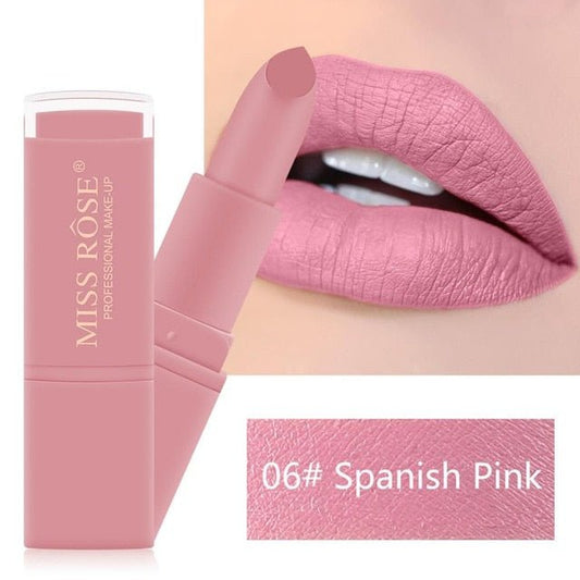 Miss Rose Matte Waterproof Lipstick (Pink) 06